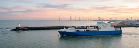 Rută de feribot de la Zeebrugge la Dublin